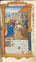Gedrucktes Stundenbuch Gebrauch von Rom: fol. 65r, David und Samuel