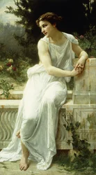 Mädchen aus Pompeji in einem Garten