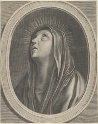 Die Jungfrau schaut nach oben, ca. 1650-1704