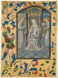 Blatt aus einem Stundenbuch: Darstellung im Tempel