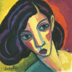 Frauen Gesicht auf Papier, 2010