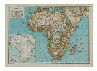 Karte von Afrika (ca. 1910)