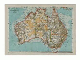 Karte von Australien, ca. 1910