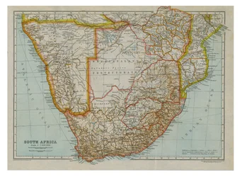 Karte von Süd-Südafrika, ca. 1910