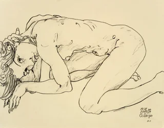 Weiblicher Akt, Signale senden