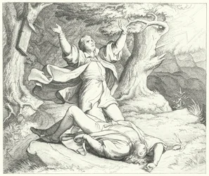 Alexis, Freund von Martin Luther, nachdem er während ihrer Reisen vom Blitz getroffen wurde, 1505
