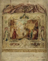 Entwurf für einen Theater-Vorhang, ca. 1883-85