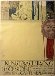 Plakat für die „I. Ausstellung der Secession“ (zensiert)