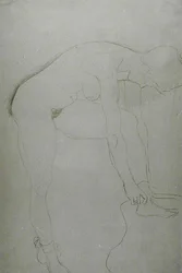 Stehender Akt mit erhobenen Beinen, ca. 1907
