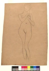 Stehender weiblicher Akt