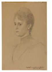 Studie für ein Porträt (Mrs. Heymann?), ca. 1892