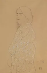 Frau mit weißem Schal