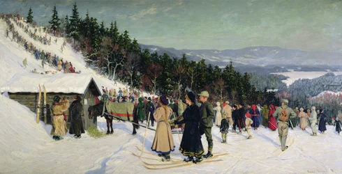 Skirennen in Fjelkenhill