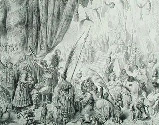 Der Hof des Königs von Serendib, ca. 1868