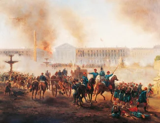 Schlacht auf der Place de la Concorde in Paris, während der letzten Tage der Kommune