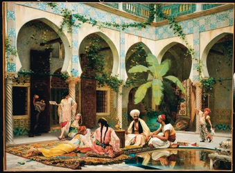 Der Hof des Palastes Dar Khdaouedj El Amia, Algier
