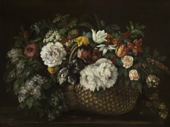 Blumen in einem Korb