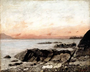 Sonnenuntergang, Vevey, Schweiz