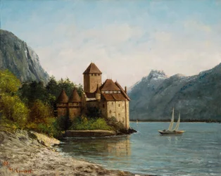 Das Schloss Chillon am Abend, um 1872