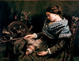 Die schlafende Spinnerin