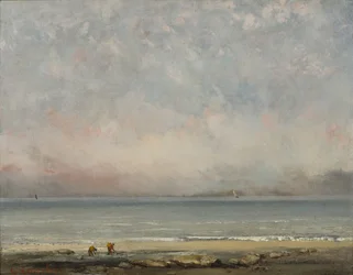 Der Strand von Trouville, ca. 1865