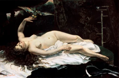 Frau mit Papagei, 1866