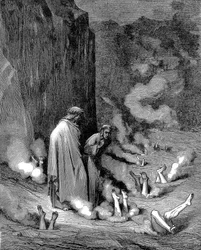 Dante und Virgil in der Hölle, 1863