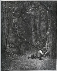 Don Quijote weckt Sancho Panza - aus "Don Quijote von der Mancha" von Miguel Cervantes