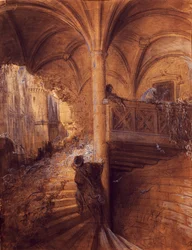 Verzaubertes Schloss, Illustration von Gustave Doré (1832-1883) für Märchen von Charles Perrault (1628-1703)