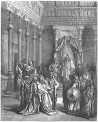 Esther in der Gegenwart von Ahasverus, 1866
