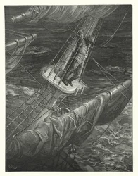 Gustave Doré Illustration für Coleridges Rime of the Ancient Mariner (Gravur)