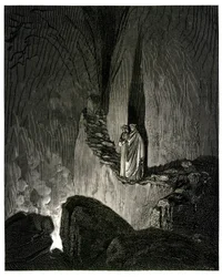 Die Hölle (La Divina Commedia) von Dante Alighieri, illustriert von Gustave Doré. Hachette-Ausgabe 1861. Französische Übersetzung von Pier-Angelo Fiorentino