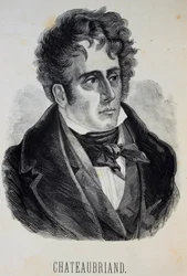Porträt von François-René, vicomte de Chateaubriand 1768-1848, 1880