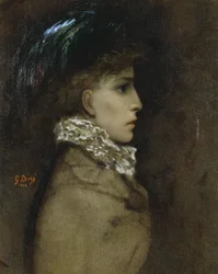 Porträt der Schauspielerin Sarah Bernhardt, 1844-1923, 1870