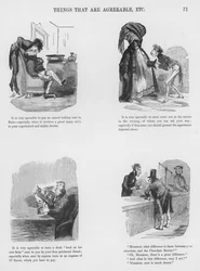 Humorvolle und groteske Skizzen von Gustave Doré (Gravur)