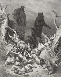 Die von Bären getöteten Kinder, Illustration aus Dores 