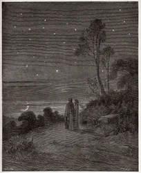 Die Göttliche Komödie, Inferno, Gesang 2: Der dunkle Himmel der ersten Nacht (Illustration von Gustave Doré)