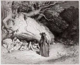 Die Göttliche Komödie, Inferno, Gesang 4: Die unschuldigen Seelen im Limbus (Illustration von Gustave Doré)