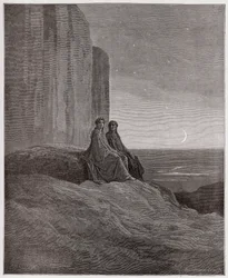 Die Göttliche Komödie, Purgatorio, Gesang 9: Dämmerung - von Dante Alighieri (1265-1321) - Illustration von Gustave Doré (1832-1883)