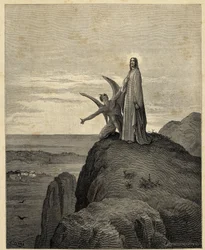 Die Versuchung Christi, Illustration von Gustave Doré für die Bibel, 1866