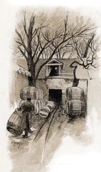 Eingang zum Keller der Lagerhäuser von Bercy, Paris