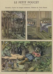 Der kleine Däumling (Farblithografie)