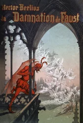 Die Verdammnis von Faust, ca. 1900 (Illustration)