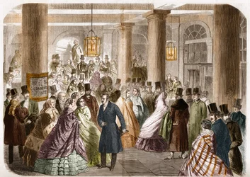 Das italienische Theater (Salle Ventadour) wurde 1858 in Paris eröffnet. Zeichnung von Gustave Janet, Gravur von Jahyer