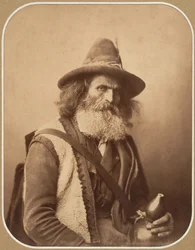 [Ein italienischer Straßenmusiker], ca. 1856