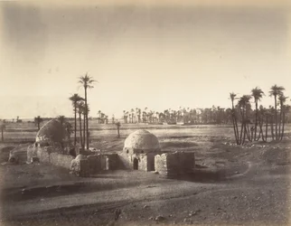 Ansicht der Ebene von Theben vom Tempel von Karnak aus