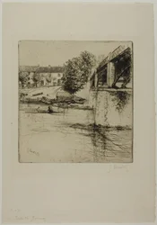 Die Brücke bei Fournay, von der Seite