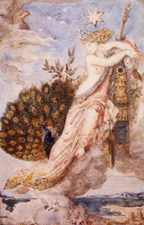 Der Pfau beklagt sich bei Juno. Gustave Moreau (1826-1898)
