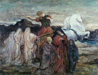 Phaëton und drei Frauen. Mythologische Szene