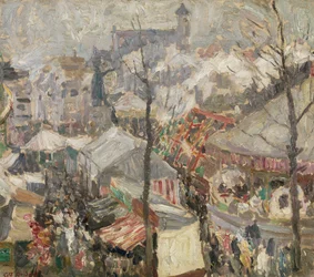 Jahrmarkt auf dem Vrijdagmarkt in Gent